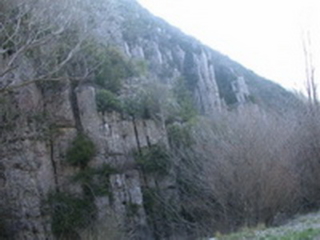 Calcaires redressés à Léoux
