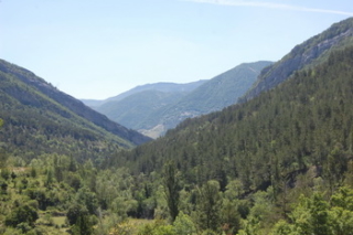 vue amont de la cluse de La charce