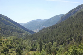 vue amont de la cluse de La charce