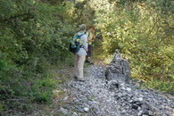 Le sentier de montée