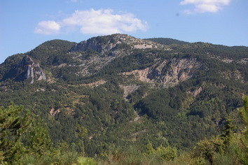 Vue sur l'éboulement du Vayeu