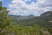 Vue sur l'éboulement du Vayeu