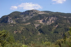 Vue sur l'éboulement du Vayeu